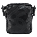 CHANEL Sports Line Shoulder Bag Patent leather Silver Black CC Auth ka387-2