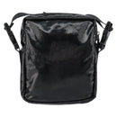 CHANEL Sports Line Shoulder Bag Patent leather Silver Black CC Auth ka387-3