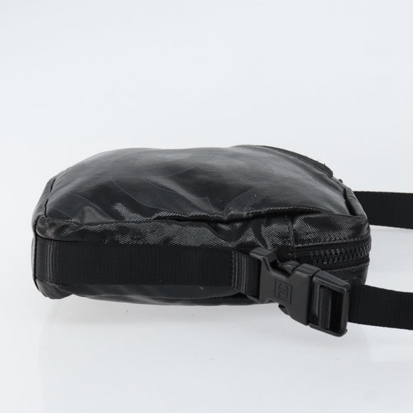 CHANEL Sports Line Shoulder Bag Patent leather Silver Black CC Auth ka387