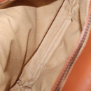 CELINE Macadam Canvas Shoulder Bag PVC Leather Brown Gold Auth ka3871-17