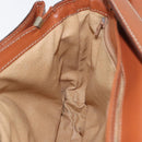CELINE Macadam Canvas Shoulder Bag PVC Leather Brown Gold Auth ka3871-18