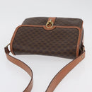 CELINE Macadam Canvas Shoulder Bag PVC Leather Brown Gold Auth ka3871-6