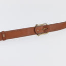 CELINE Macadam Canvas Shoulder Bag PVC Leather Brown Gold Auth ka3871-8