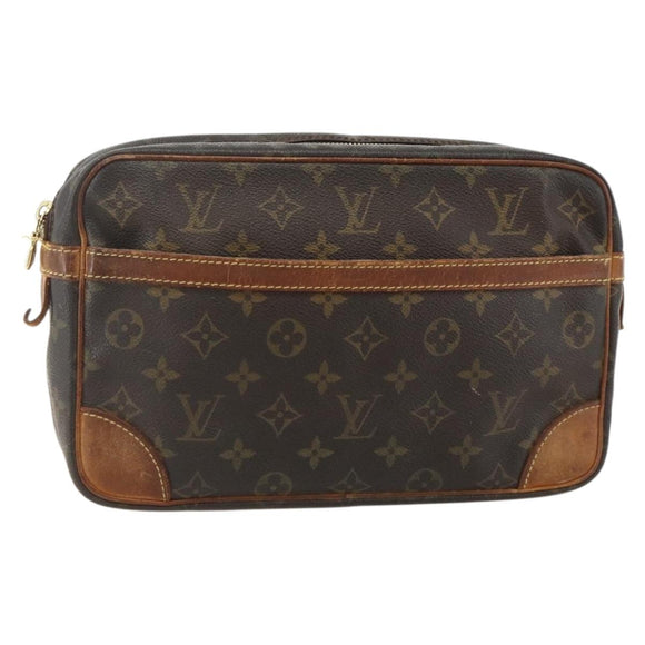 LOUIS VUITTON Monogram Compiegne 28 Clutch Bag M51845 LV Auth ka3875
