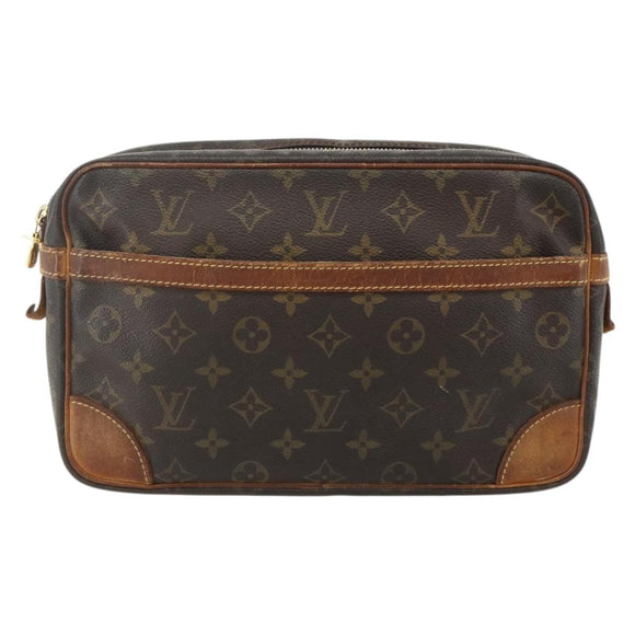 LOUIS VUITTON Monogram Compiegne 28 Clutch Bag M51845 LV Auth ka3875