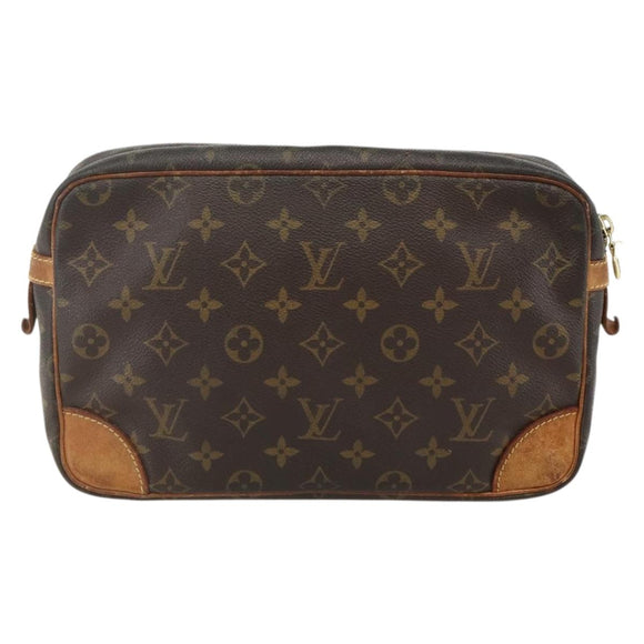LOUIS VUITTON Monogram Compiegne 28 Clutch Bag M51845 LV Auth ka3875