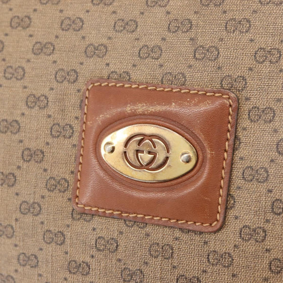 GUCCI Micro GG Supreme Shoulder Bag PVC Beige Gold 001 067 0719 Auth ka3876
