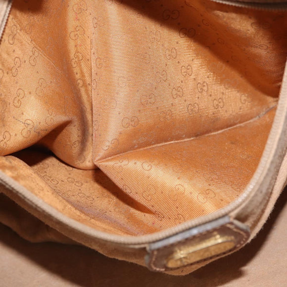 GUCCI Micro GG Supreme Shoulder Bag PVC Beige Gold 001 067 0719 Auth ka3876