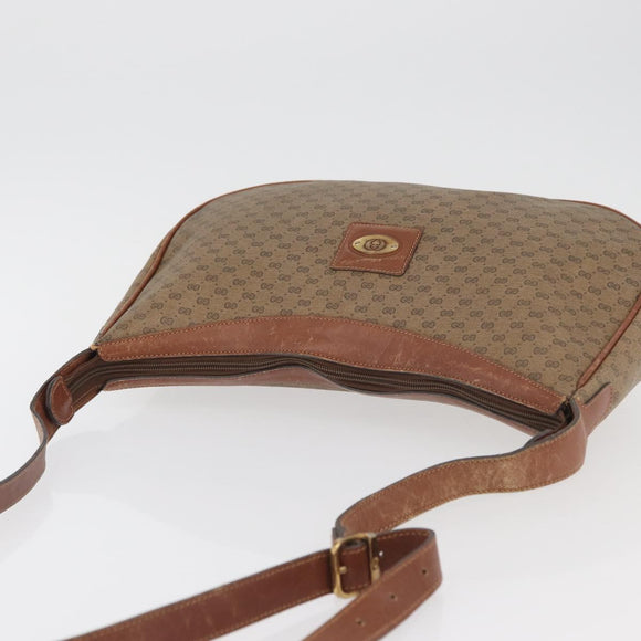 GUCCI Micro GG Supreme Shoulder Bag PVC Beige Gold 001 067 0719 Auth ka3876