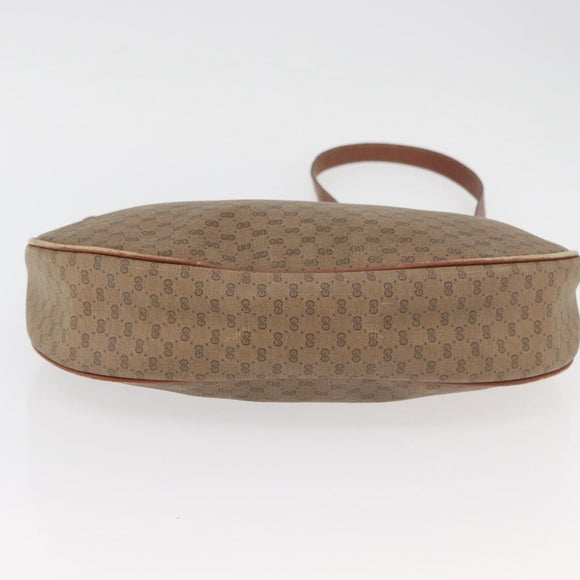 GUCCI Micro GG Supreme Shoulder Bag PVC Beige Gold 001 067 0719 Auth ka3876