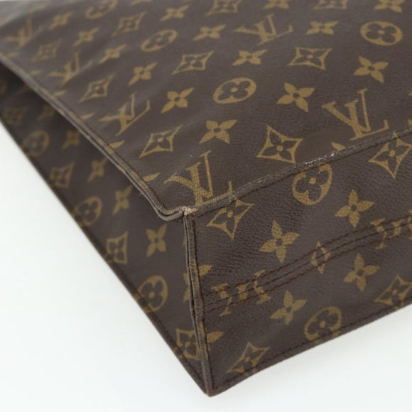 LOUIS VUITTON Monogram Sac Plat Hand Bag M51140 LV Auth ka3879