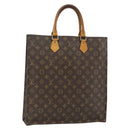 LOUIS VUITTON Monogram Sac Plat Hand Bag M51140 LV Auth ka3879-1