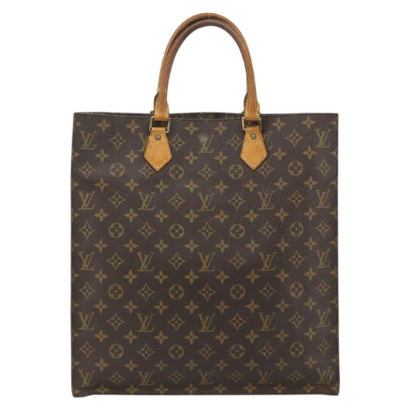 LOUIS VUITTON Monogram Sac Plat Hand Bag M51140 LV Auth ka3879