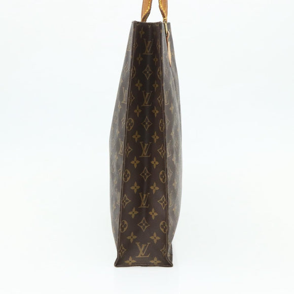 LOUIS VUITTON Monogram Sac Plat Hand Bag M51140 LV Auth ka3879