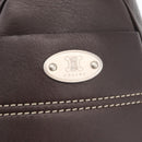 CELINE Boogie bag Hand Bag Leather Brown Silver Auth ka3882A-10