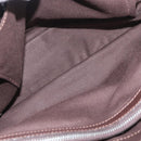 CELINE Boogie bag Hand Bag Leather Brown Silver Auth ka3882A-11
