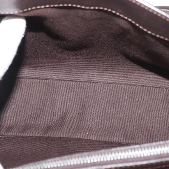 CELINE Boogie bag Hand Bag Leather Brown Silver Auth ka3882A