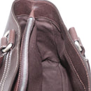 CELINE Boogie bag Hand Bag Leather Brown Silver Auth ka3882A-22