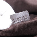 CELINE Boogie bag Hand Bag Leather Brown Silver Auth ka3882A-12