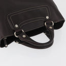CELINE Boogie bag Hand Bag Leather Brown Silver Auth ka3882A-6
