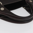 CELINE Boogie bag Hand Bag Leather Brown Silver Auth ka3882A-7