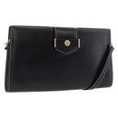 Christian Dior Shoulder Bag Leather Black Gold Auth ka3883-1