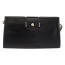 Christian Dior Shoulder Bag Leather Black Gold Auth ka3883-13