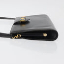 Christian Dior Shoulder Bag Leather Black Gold Auth ka3883-4