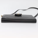 Christian Dior Shoulder Bag Leather Black Gold Auth ka3883-5