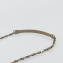 FENDI Chain Trebuquette Shoulder Bag Leather Beige Silver Auth ka3885A-8