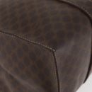 CELINE Macadam Canvas Tote Bag PVC Leather Brown Gold Auth ka3890A-9