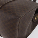 CELINE Macadam Canvas Tote Bag PVC Leather Brown Gold Auth ka3890A-14