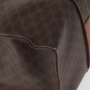 CELINE Macadam Canvas Tote Bag PVC Leather Brown Gold Auth ka3890A-15