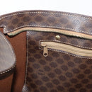 CELINE Macadam Canvas Tote Bag PVC Leather Brown Gold Auth ka3890A-20