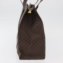 CELINE Macadam Canvas Tote Bag PVC Leather Brown Gold Auth ka3890A-4