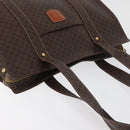 CELINE Macadam Canvas Tote Bag PVC Leather Brown Gold Auth ka3890A-6