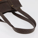 CELINE Macadam Canvas Tote Bag PVC Leather Brown Gold Auth ka3890A-7