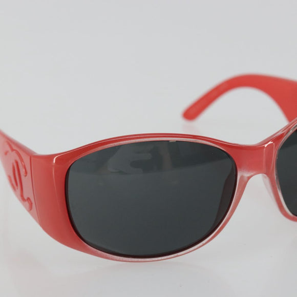 CHANEL Sunglasses plastic Red CC Auth ka3894A