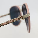 CHANEL Sunglasses metal Pink CC Auth ka3895A-4