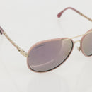 CHANEL Sunglasses metal Pink CC Auth ka3895A-7