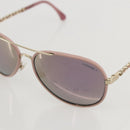 CHANEL Sunglasses metal Pink CC Auth ka3895A-8