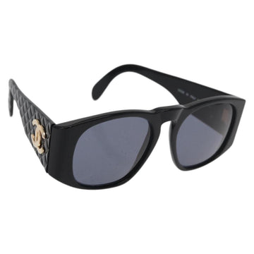 CHANEL Sunglasses plastic Black CC Auth ka3896A