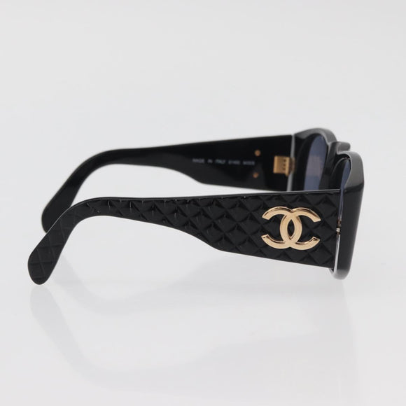 CHANEL Sunglasses plastic Black CC Auth ka3896A