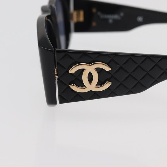 CHANEL Sunglasses plastic Black CC Auth ka3896A