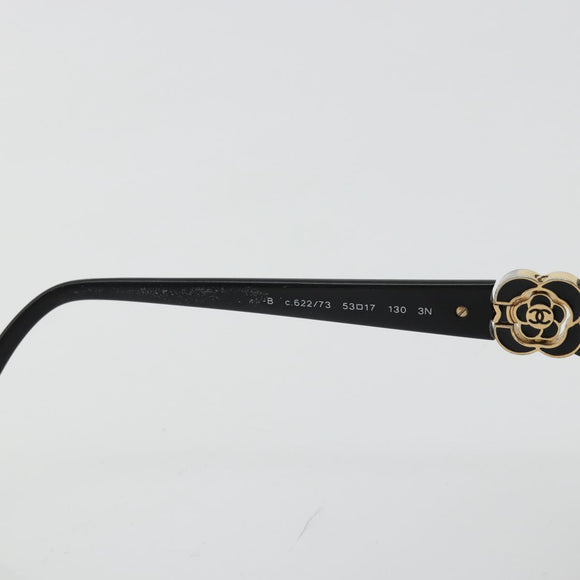 CHANEL Sunglasses plastic Black CC Auth ka3897