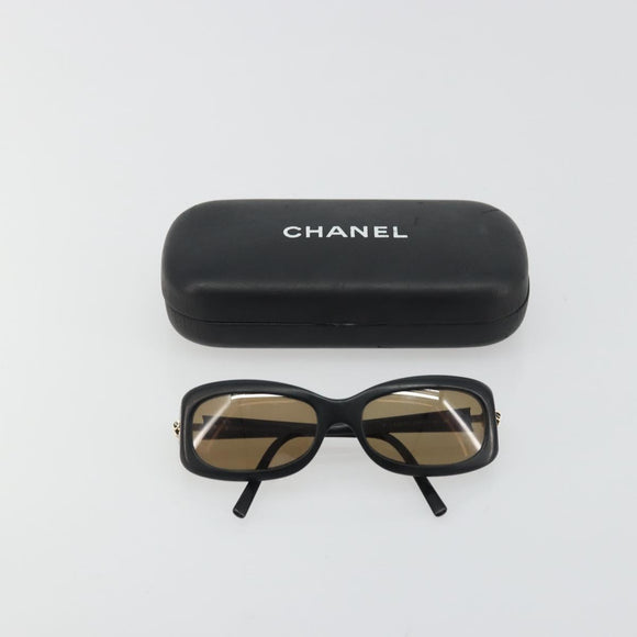 CHANEL Sunglasses plastic Black CC Auth ka3897