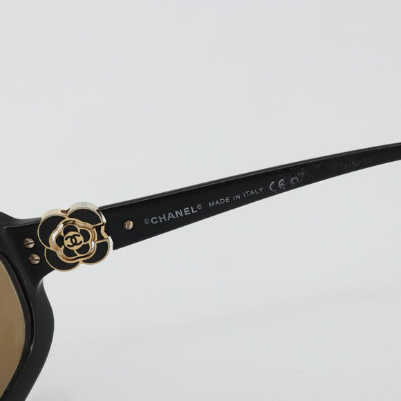 CHANEL Sunglasses plastic Black CC Auth ka3897