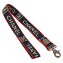 CHANEL Neck Strap Canvas Red Navy CC Auth ka3899A-1