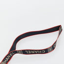 CHANEL Neck Strap Canvas Red Navy CC Auth ka3899A-12