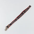 CHANEL Neck Strap Canvas Red Navy CC Auth ka3899A-2